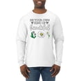 thumbnail image 1 of Wild Bobby, Be Your Own Kind of Beautiful Inspirational, Pop Culture, Men Long Sleeve Shirt, White, Large, 1 of 3