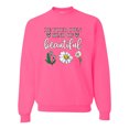 thumbnail image 1 of Wild Bobby, Be Your Own Kind of Beautiful Inspirational, Pop Culture, Unisex Crewneck Graphic Sweatshirt, Neon Pink, X-Large, 1 of 3