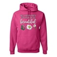 thumbnail image 1 of Wild Bobby, Be Your Own Kind of Beautiful Inspirational, Pop Culture, Unisex Graphic Hoodie Sweatshirt, Fuschia, Small, 1 of 3