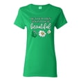 thumbnail image 1 of Wild Bobby, Be Your Own Kind of Beautiful Inspirational, Pop Culture, Women Graphic Tee, Kelly, Medium, 1 of 3