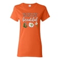 thumbnail image 1 of Wild Bobby, Be Your Own Kind of Beautiful Inspirational, Pop Culture, Women Graphic Tee, Orange, 2XL, 1 of 3