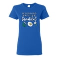thumbnail image 1 of Wild Bobby, Be Your Own Kind of Beautiful Inspirational, Pop Culture, Women Graphic Tee, Royal, 3XL, 1 of 3