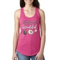 thumbnail image 1 of Wild Bobby, Be Your Own Kind of Beautiful Inspirational, Pop Culture, Women Racerback Tank Top, Raspberry, X-Large, 1 of 3