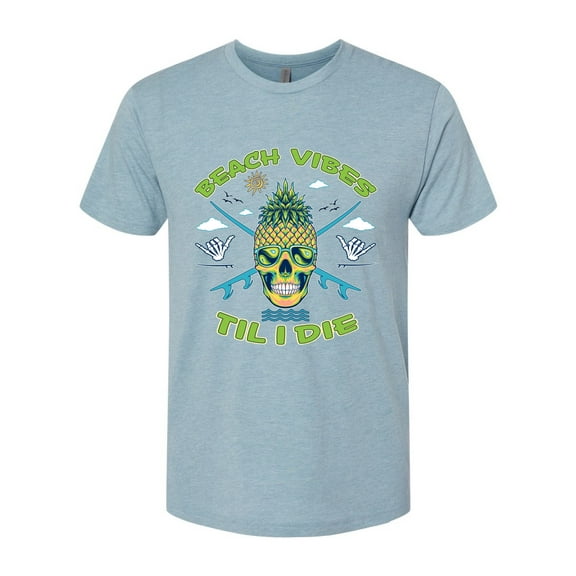 Wild Bobby Beach Vibes Till Die Men Premium Tri Blend Tee