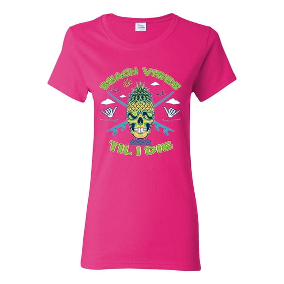 Wild Bobby Beach Vibes Till Die Women Graphic Tee