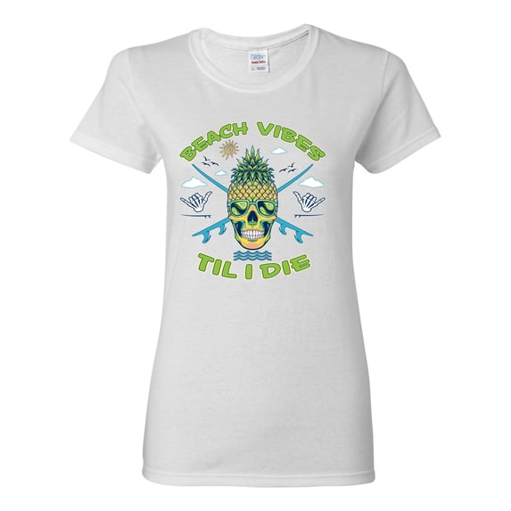 Wild Bobby Beach Vibes Till Die Women Graphic Tee