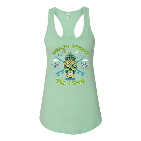 Wild Bobby Beach Vibes Till Die Women Racerback Tank Top