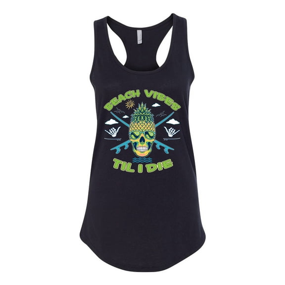 Wild Bobby Beach Vibes Till Die Women Racerback Tank Top
