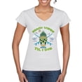 thumbnail image 1 of Wild Bobby Beach Vibes Till Die Women Standard V-Neck Tee, 1 of 6