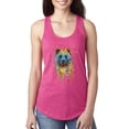 thumbnail image 1 of Wild Bobby, Bear Painting Splatter Abstract Art Animal Lover Ladies Racerback Tank Top, Raspberry, Large, 1 of 3