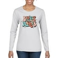 thumbnail image 1 of Wild Bobby Beauty From Ashes Groovy Font With Stars Vintage Women Graphic Long Sleeve Tee, White, XX-Large, 1 of 6
