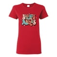 thumbnail image 1 of Wild Bobby Beauty From Ashes Groovy Font With Stars Vintage Women Graphic Tee, Red, Medium, 1 of 6