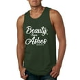 thumbnail image 1 of Wild Bobby Beauty From Ashes Isaiah 61:3 Inspirational/Christian Men Graphic Tank Top, Forest Green, 3X-Large, 1 of 5