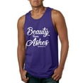 thumbnail image 1 of Wild Bobby Beauty From Ashes Isaiah 61:3 Inspirational/Christian Men Graphic Tank Top, Purple, 3X-Large, 1 of 5