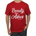 thumbnail image 1 of Wild Bobby Beauty From Ashes Isaiah 61:3 Inspirational/Christian Men Graphic Tee, Red, X-Large, 1 of 5