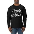 thumbnail image 1 of Wild Bobby Beauty From Ashes Isaiah 61:3 Inspirational/Christian Men Long Sleeve Shirt, Black, Small, 1 of 5