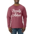thumbnail image 1 of Wild Bobby Beauty From Ashes Isaiah 61:3 Inspirational/Christian Men Long Sleeve Shirt, Vintage Heather Red, 3X-Large, 1 of 5