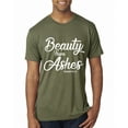 thumbnail image 1 of Wild Bobby Beauty From Ashes Isaiah 61:3 Inspirational/Christian Men Premium Tri Blend Tee, Military Green, X-Large, 1 of 5