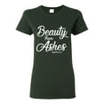 thumbnail image 1 of Wild Bobby Beauty From Ashes Isaiah 61:3 Inspirational/Christian Women Graphic Tee, Forest Green, Small, 1 of 5