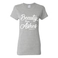 thumbnail image 1 of Wild Bobby Beauty From Ashes Isaiah 61:3 Inspirational/Christian Women Graphic Tee, Heather Grey, XX-Large, 1 of 5
