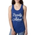 thumbnail image 1 of Wild Bobby Beauty From Ashes Isaiah 61:3 Inspirational/Christian Women Racerback Tank Top, Royal, X-Large, 1 of 5