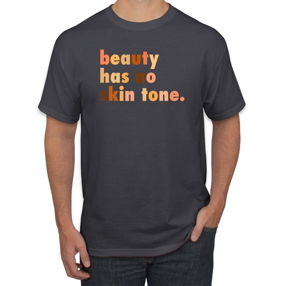 Wild Bobby, Beauty Has No Skin Tone Black History Power Melanin, Black Pride, Men Graphic Tee, Charcoal, 3X-Large