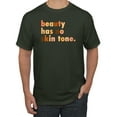 thumbnail image 1 of Wild Bobby, Beauty Has No Skin Tone Black History Power Melanin, Black Pride, Men Graphic Tee, Forest Green, 5X-Large, 1 of 4