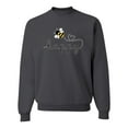 thumbnail image 1 of Wild Bobby, Bee Happy Motivational Inspirational Teachers, Pop Culture, Unisex Crewneck Graphic Sweatshirt, Charcoal, Large, 1 of 4