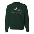 thumbnail image 1 of Wild Bobby, Bee Happy Motivational Inspirational Teachers, Pop Culture, Unisex Crewneck Graphic Sweatshirt, Forest Green, Small, 1 of 4
