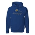 thumbnail image 1 of Wild Bobby, Bee Happy Motivational Inspirational Teachers, Pop Culture, Unisex Graphic Hoodie Sweatshirt, Royal, 3X-Large, 1 of 4