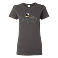 thumbnail image 1 of Wild Bobby, Bee Happy Motivational Inspirational Teachers, Pop Culture, Women Graphic Tee, Charcoal, 3X-Large, 1 of 4