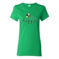 thumbnail image 1 of Wild Bobby, Bee Happy Motivational Inspirational Teachers, Pop Culture, Women Graphic Tee, Kelly, X-Large, 1 of 4