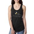 thumbnail image 1 of Wild Bobby, Bee Happy Motivational Inspirational Teachers, Pop Culture, Women Racerback Tank Top, Black, Small, 1 of 4
