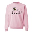 thumbnail image 1 of Wild Bobby, Bee Kind Motivational Inspirational Teachers, Pop Culture, Unisex Crewneck Graphic Sweatshirt, Light Pink, X-Large, 1 of 4