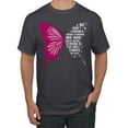 thumbnail image 1 of Wild Bobby Being Strong Is The Only Option We Have Butterfly Breast Cancer Awareness Men Tee, Charcoal, Medium, 1 of 6