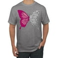 thumbnail image 1 of Wild Bobby Being Strong Is The Only Option We Have Butterfly Breast Cancer Awareness Men Tee, Heather Grey, Large, 1 of 6
