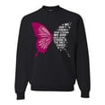 thumbnail image 1 of Wild Bobby Being Strong Is The Only Option We Have Butterfly Breast Cancer Awareness Unisex Crewneck Sweatshirt, Black, 3X-Large, 1 of 6
