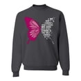 thumbnail image 1 of Wild Bobby Being Strong Is The Only Option We Have Butterfly Breast Cancer Awareness Unisex Crewneck Sweatshirt, Charcoal, Medium, 1 of 6