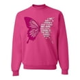 thumbnail image 1 of Wild Bobby Being Strong Is The Only Option We Have Butterfly Breast Cancer Awareness Unisex Crewneck Sweatshirt, Fuschia, Medium, 1 of 6