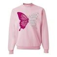 thumbnail image 1 of Wild Bobby Being Strong Is The Only Option We Have Butterfly Breast Cancer Awareness Unisex Crewneck Sweatshirt, Light Pink, 3X-Large, 1 of 6