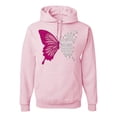 thumbnail image 1 of Wild Bobby Being Strong Is The Only Option We Have Butterfly Breast Cancer Awareness Unisex Hoodie Sweatshirt, Light Pink, Large, 1 of 6