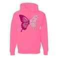 thumbnail image 1 of Wild Bobby Being Strong Is The Only Option We Have Butterfly Breast Cancer Awareness Unisex Hoodie Sweatshirt, Neon Pink, X-Large, 1 of 6