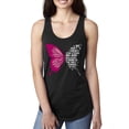 thumbnail image 1 of Wild Bobby Being Strong Is The Only Option We Have Butterfly Breast Cancer Awareness Women Racerback Tank Top, Black, Small, 1 of 6