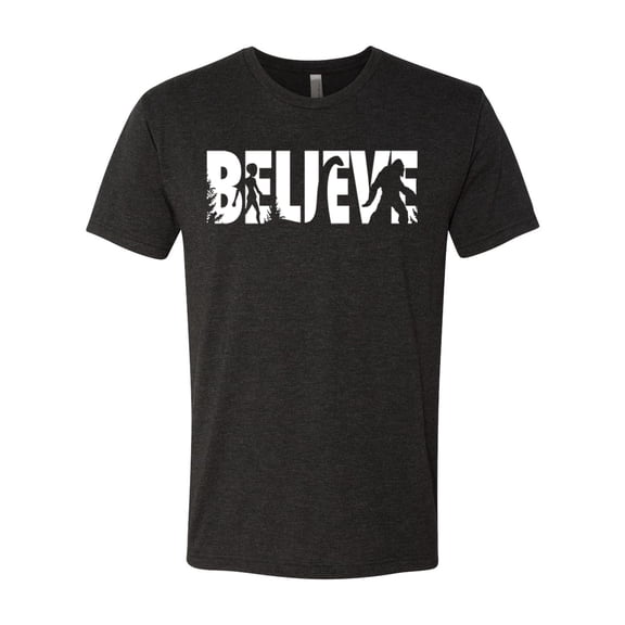 Wild Bobby Believe Bigfoot Aliens Men Premium Tri Blend Tee