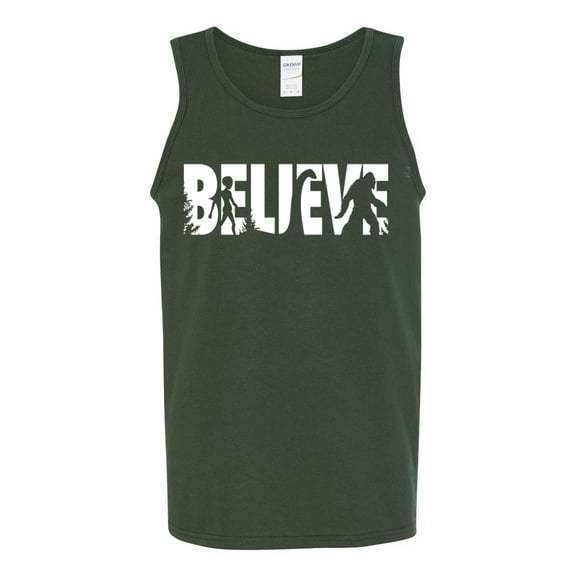 Wild Bobby Believe Bigfoot Aliens Men Tank Top