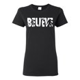 thumbnail image 1 of Wild Bobby Believe Bigfoot Aliens Women Graphic Tee, 1 of 6
