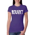 thumbnail image 1 of Wild Bobby Believe Bigfoot Aliens Women Slim Fit Junior Tee, 1 of 6