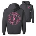 thumbnail image 1 of Wild Bobby, Believe Hope Fight, Breast Cancer Awareness, Front and Back Unisex Graphic Hoodie Sweatshirt, Charcoal, X-Large, 1 of 4