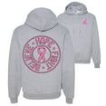 thumbnail image 1 of Wild Bobby, Believe Hope Fight, Breast Cancer Awareness, Front and Back Unisex Graphic Hoodie Sweatshirt, Heather Grey, XX-Large, 1 of 4