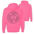 thumbnail image 1 of Wild Bobby, Believe Hope Fight, Breast Cancer Awareness, Front and Back Unisex Graphic Hoodie Sweatshirt, Neon Pink, XX-Large, 1 of 4